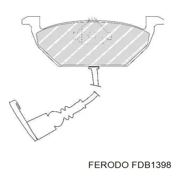 Купить FDB1398 Ferodo Колодки тормозные