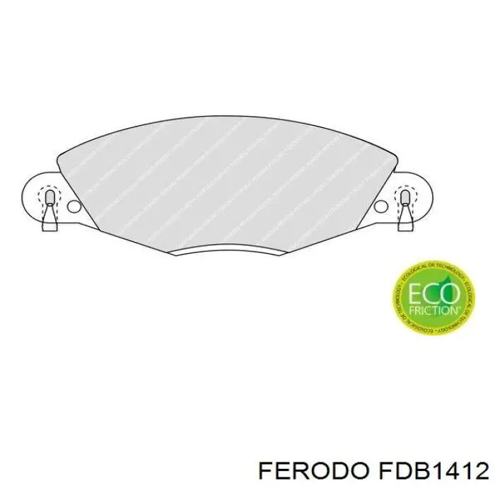 FDB1412 Ferodo колодки тормозные передние дисковые