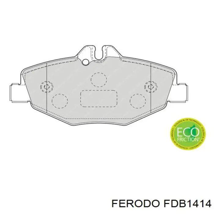 Купить FDB1414 Ferodo Колодки тормозные
