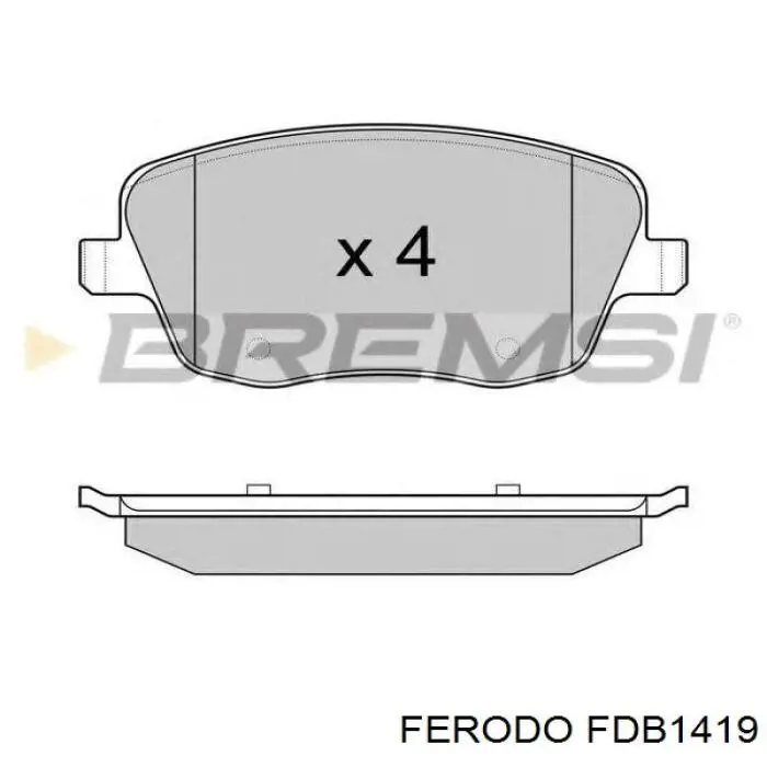 FDB1419 Ferodo колодки тормозные передние дисковые