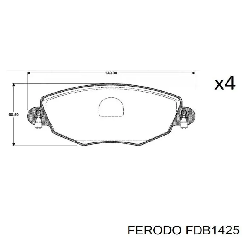 Купить FDB1425 Ferodo Колодки тормозные