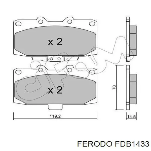 FDB1433 Ferodo Колодки передние