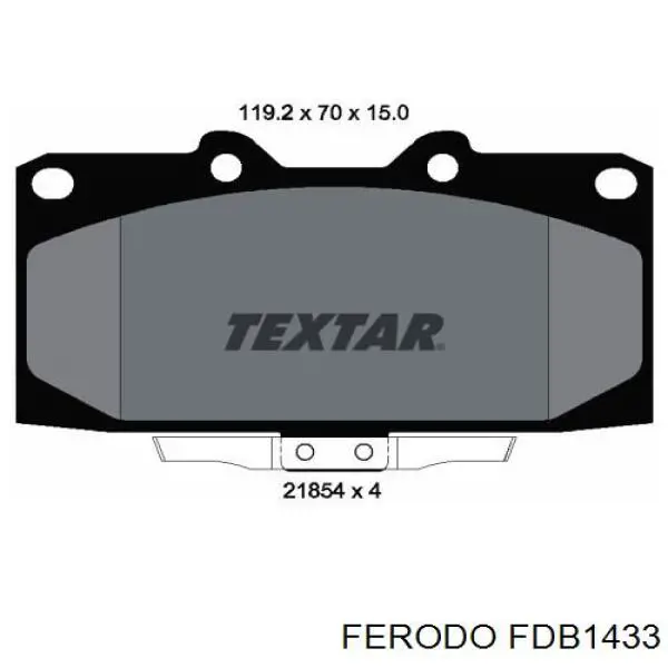 Колодки Ferodo FDB1433 цена, от 51.75 USD