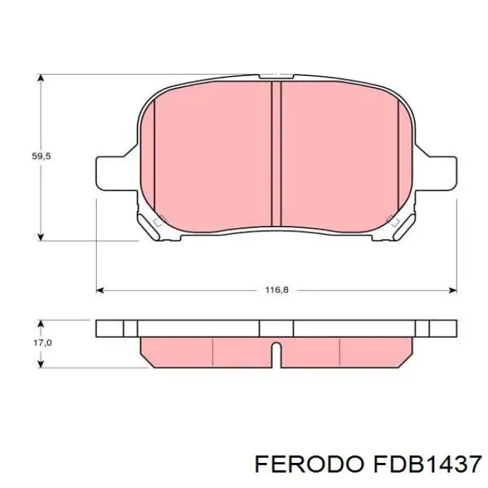 Передние тормозные колодки FDB1437 Ferodo