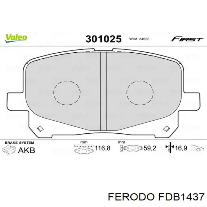 Колодки Ferodo FDB1437 цена, от 17.31 USD
