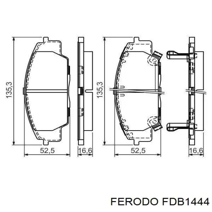 Pastillas de freno delanteras FDB1444 Ferodo