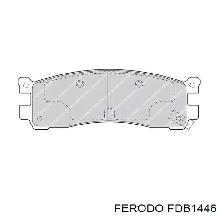 Задние тормозные колодки FDB1446 Ferodo