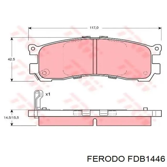 FDB1446 Ferodo Колодки тормозные дисковые комплект