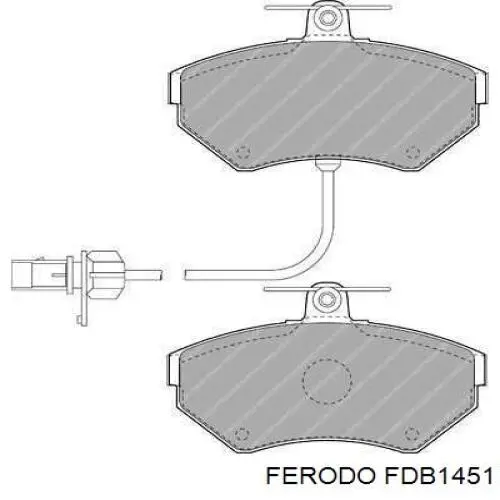 Передние тормозные колодки FDB1451 Ferodo