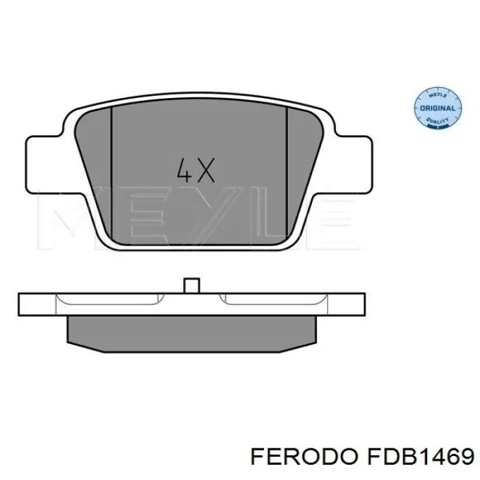 Колодки дисковые  Ferodo FDB1469 цена, от 20.47 USD