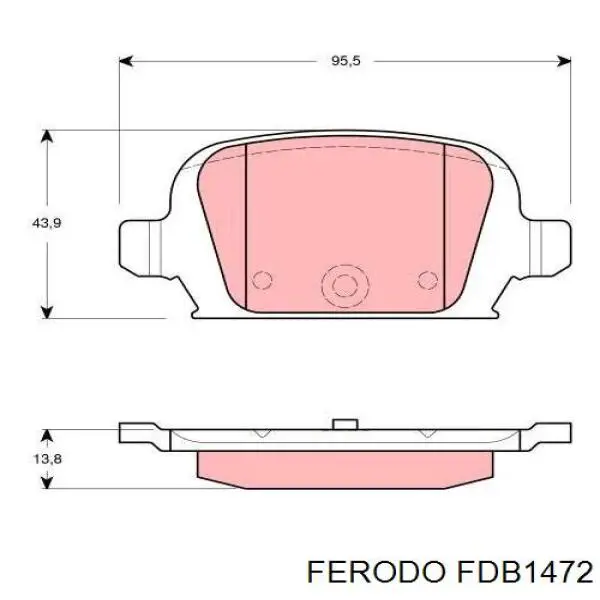 Колодки дисковые  Ferodo FDB1472 цена, от 15.89 USD