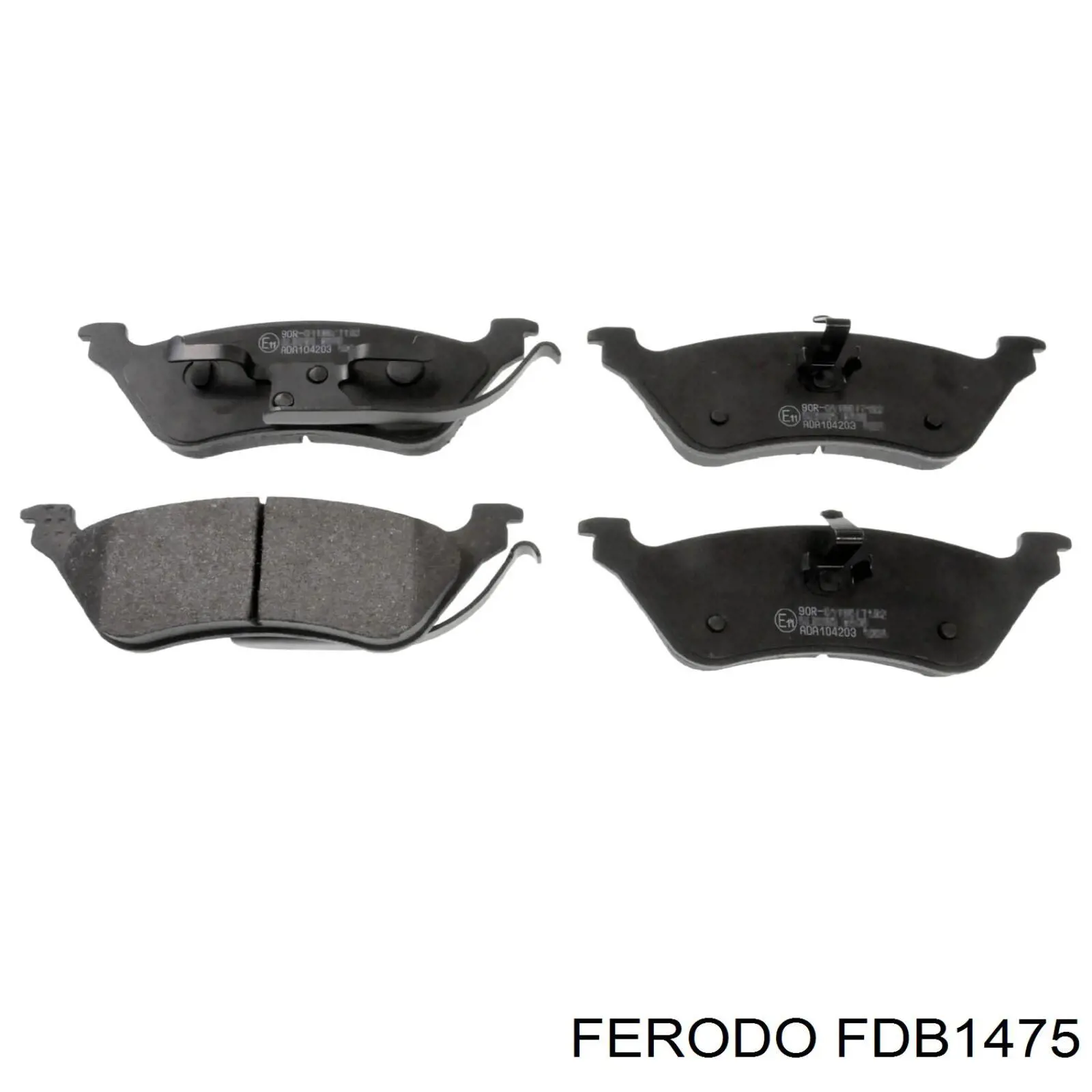 FDB1475 Ferodo колодки тормозные задние дисковые