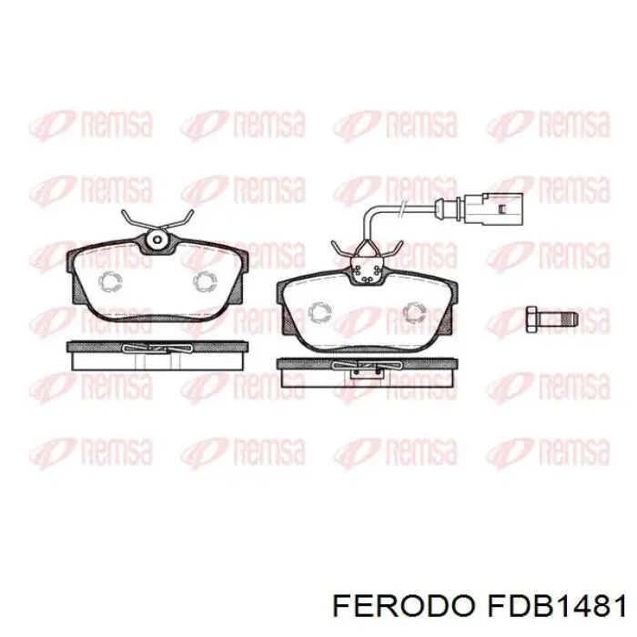 Купить FDB1481 Ferodo Колодки тормозные задние, дисковые