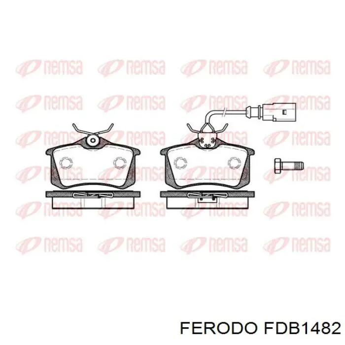 Колодки дисковые  Ferodo FDB1482 цена, от 34.78 USD
