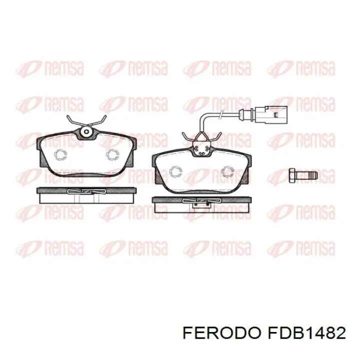 Купить FDB1482 Ferodo Колодки тормозные задние, дисковые