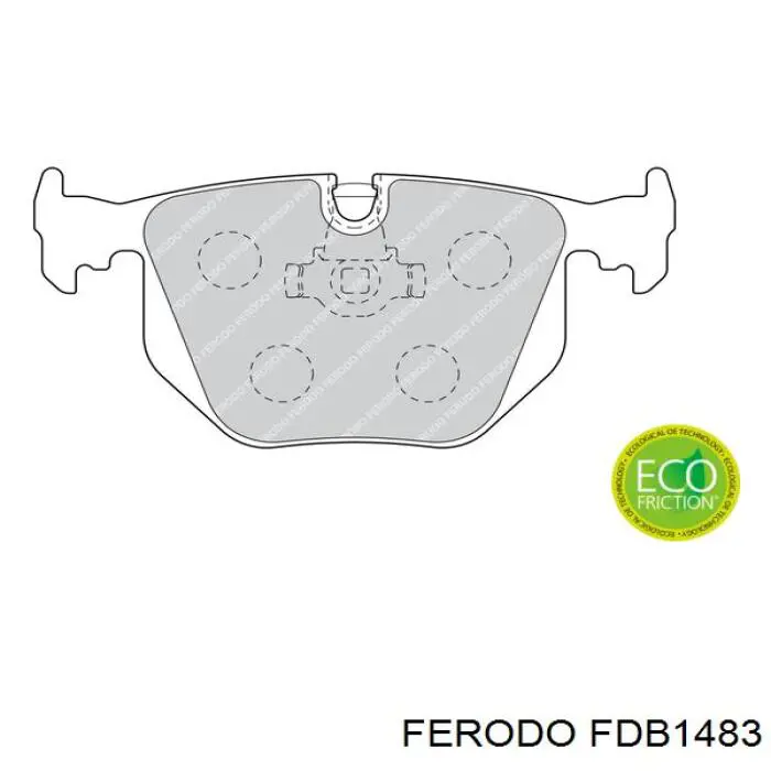 Колодки тормозные задние дисковые FERODO FDB1483