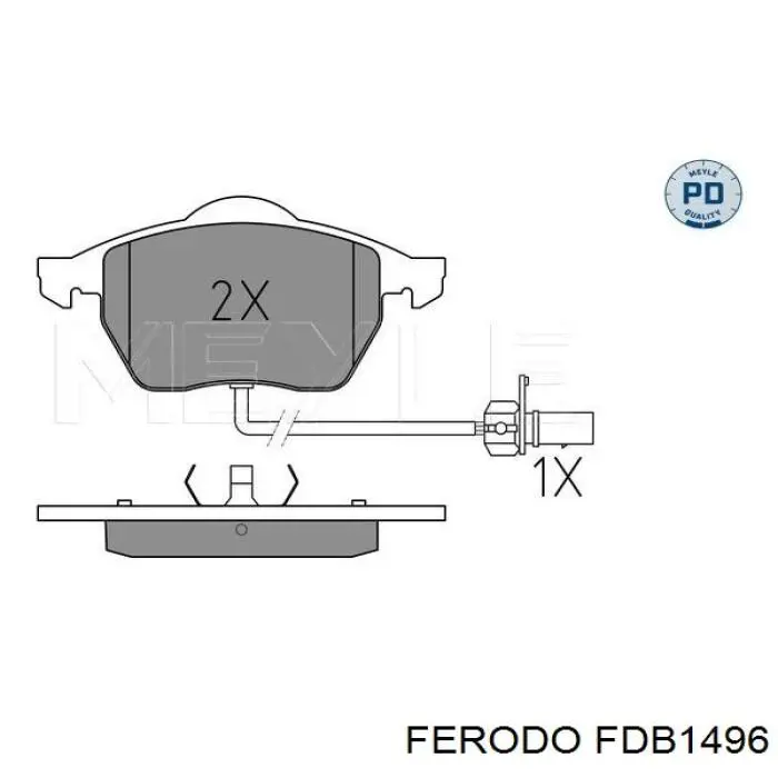 FDB1496 Ferodo передние тормозные колодки