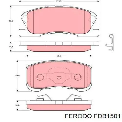 FDB1501 Ferodo колодки тормозные передние дисковые