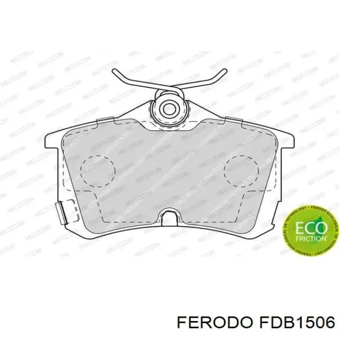 Pastillas de freno traseras FDB1506 Ferodo