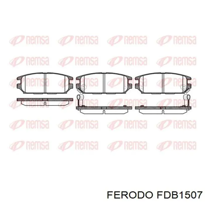 Pastillas de freno traseras FDB1507 Ferodo