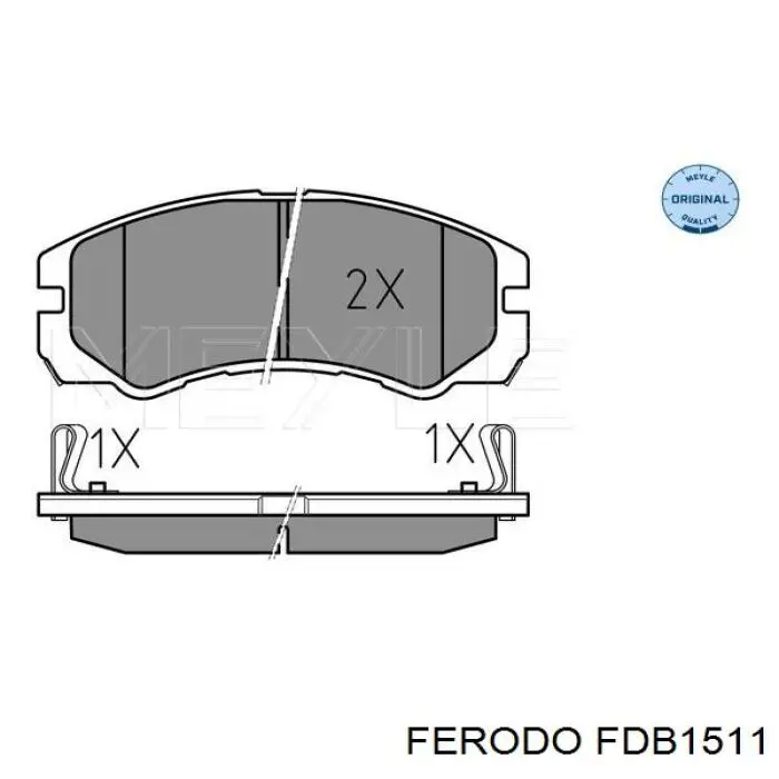 Передние тормозные колодки FDB1511 Ferodo