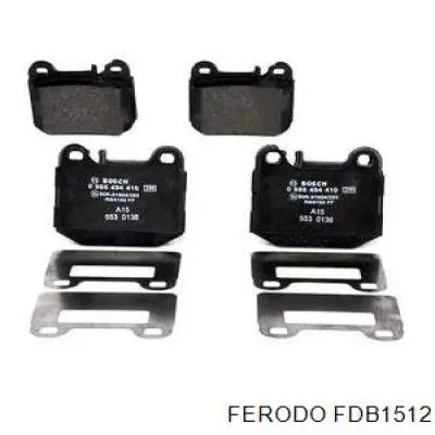 Задние тормозные колодки FDB1512 Ferodo