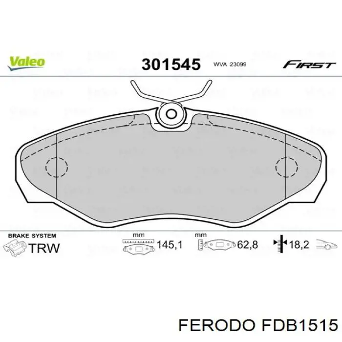 Колодки Ferodo FDB1515 цена, от 19.19 USD