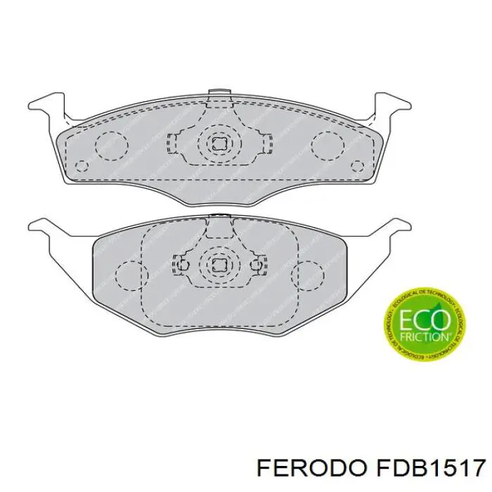 Передние тормозные колодки FDB1517 Ferodo