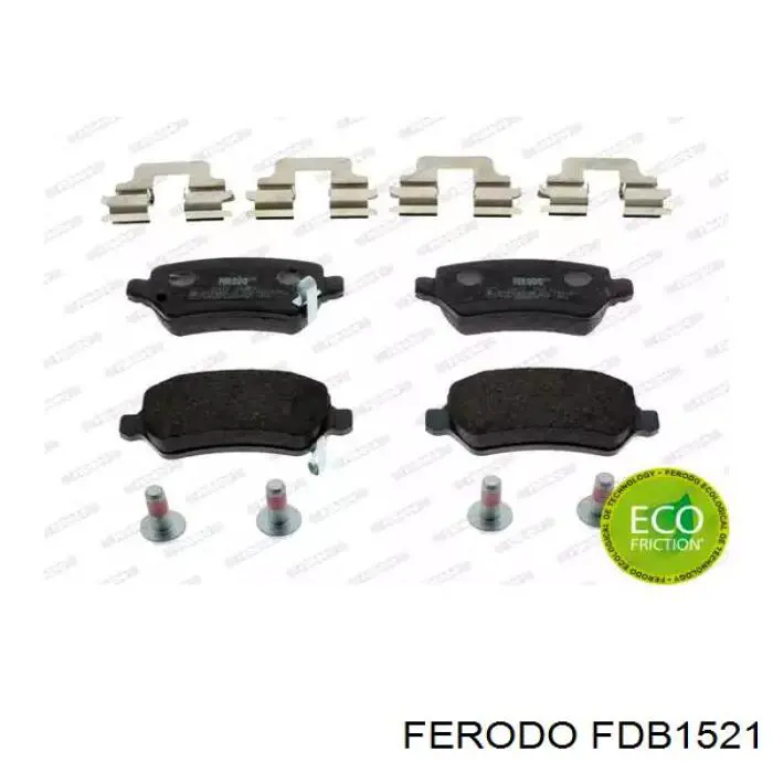FDB1521 Ferodo колодки тормозные задние дисковые