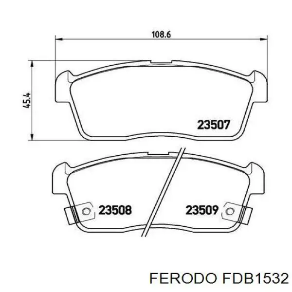 FDB1532 Ferodo колодки тормозные передние дисковые