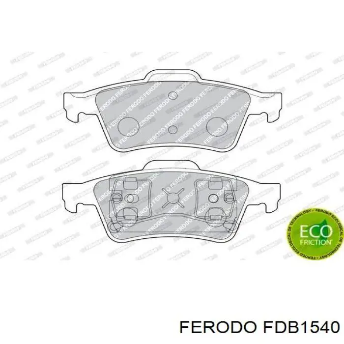 Колодки дисковые  Ferodo FDB1540 цена, от 23.69 USD