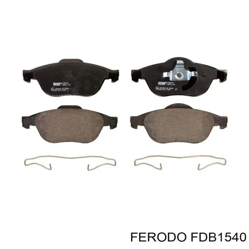 Задние тормозные колодки FDB1540 Ferodo