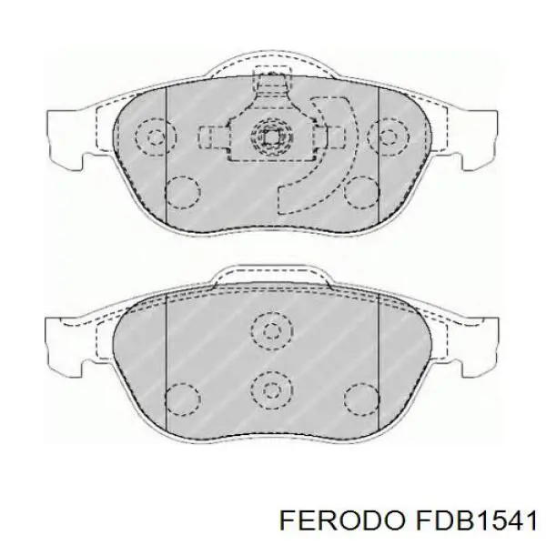 Pastillas de freno delanteras FDB1541 Ferodo