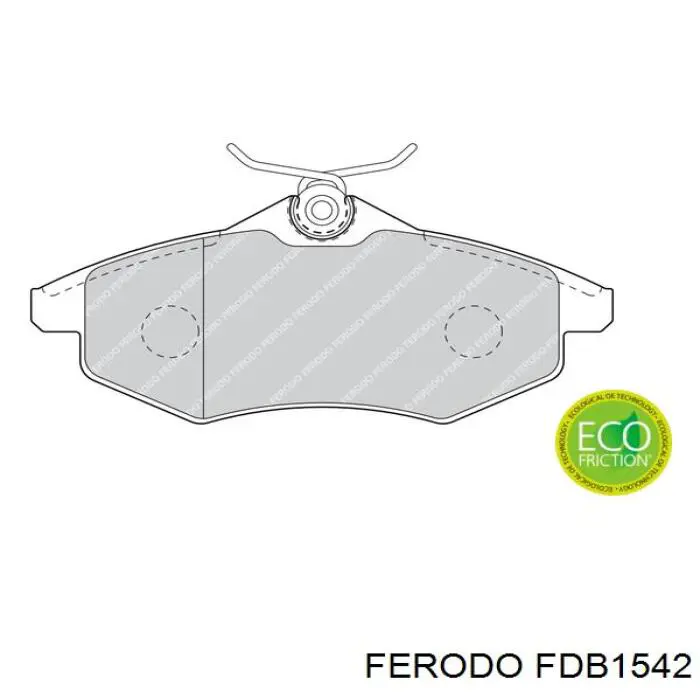 Pastillas de freno delanteras FDB1542 Ferodo