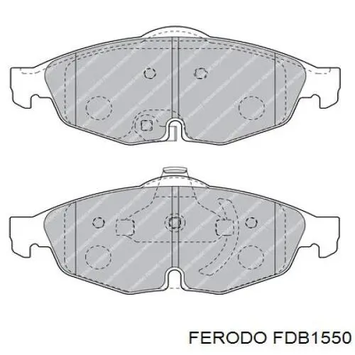 Передние тормозные колодки FDB1550 Ferodo