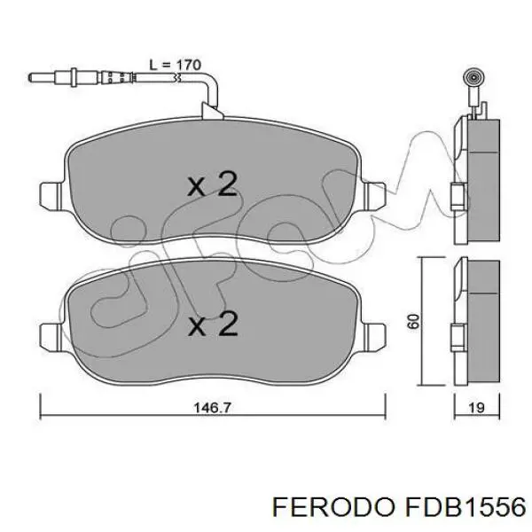 Колодки Ferodo FDB1556 цена, от 31.67 USD