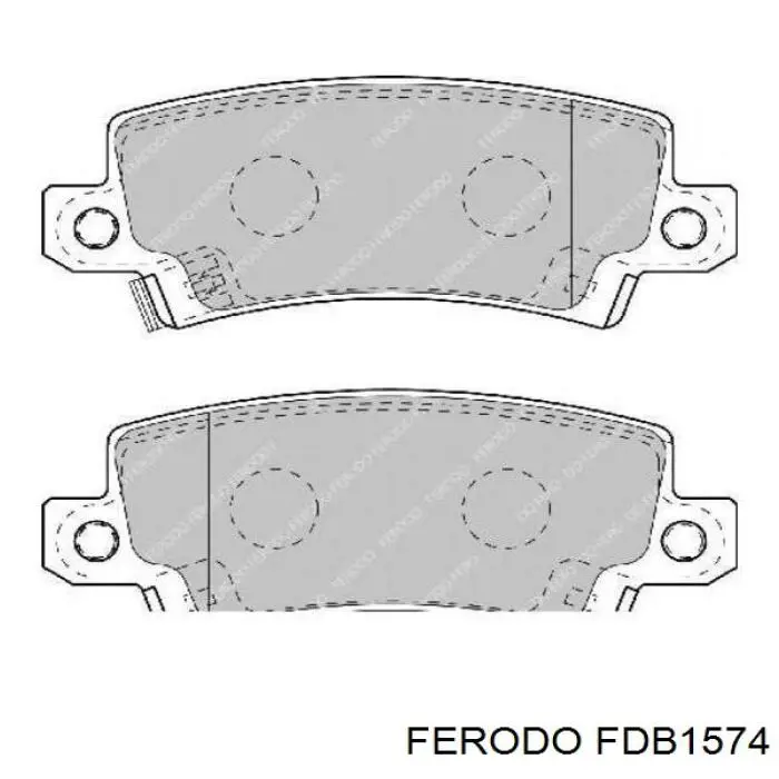 Задние тормозные колодки FDB1574 Ferodo