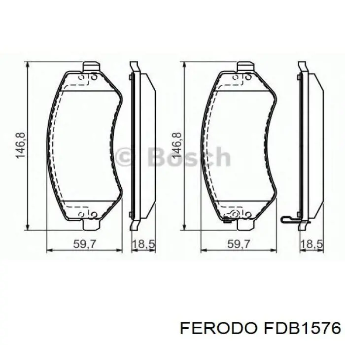 Передние тормозные колодки FDB1576 Ferodo