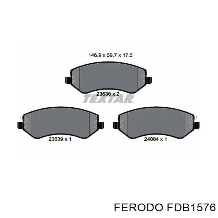 FDB1576 Ferodo Колодки передние