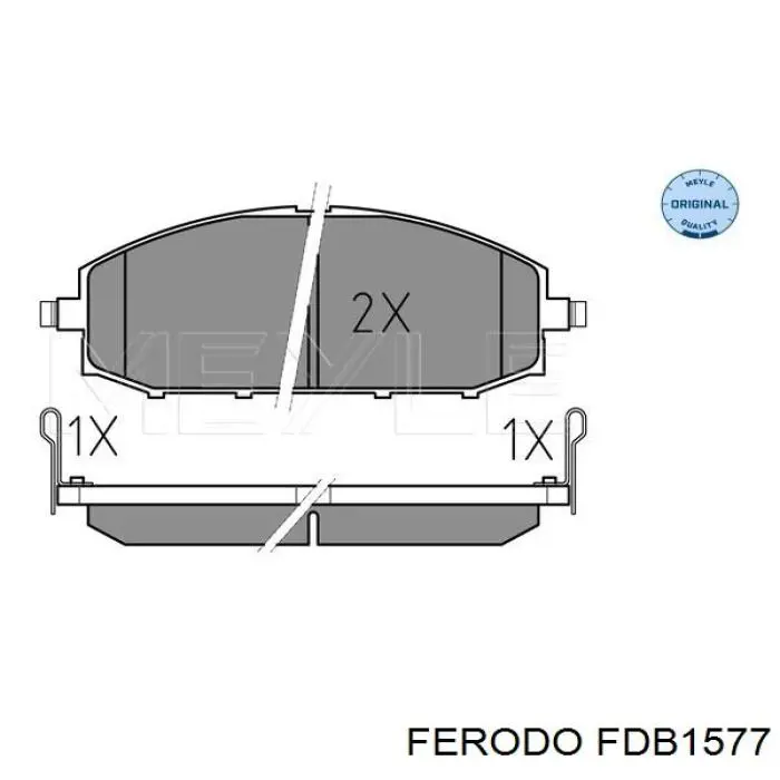 Pastillas de freno delanteras FDB1577 Ferodo