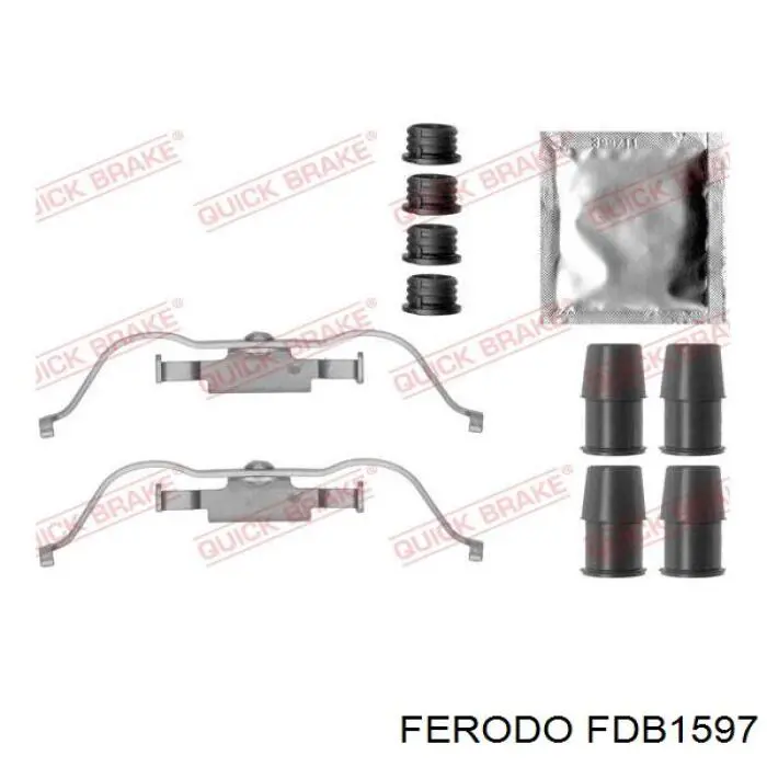 FDB1597 Ferodo колодки тормозные передние дисковые