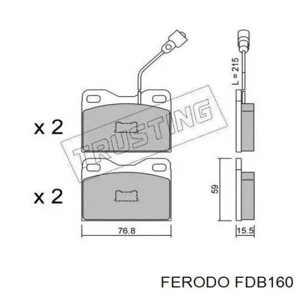 Купить LP160 Delphi Колодки тормозные