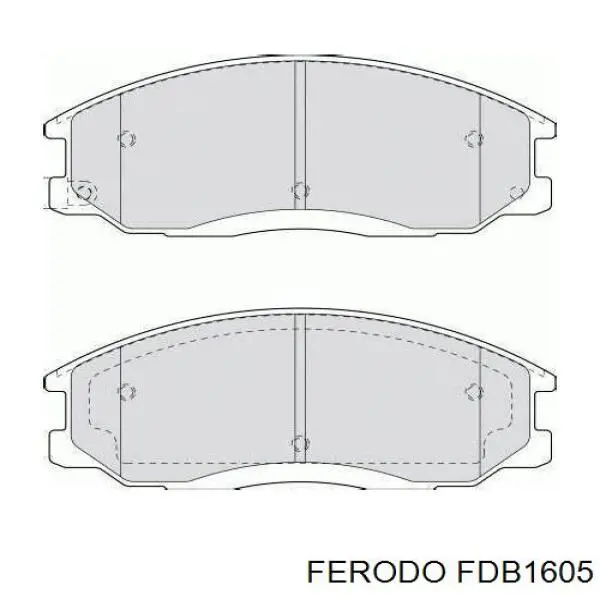 Pastillas de freno delanteras FDB1605 Ferodo