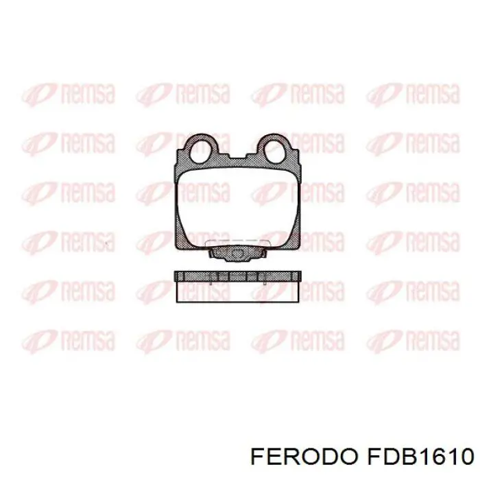 Купить FDB1610 Ferodo Колодки тормозные задние, дисковые