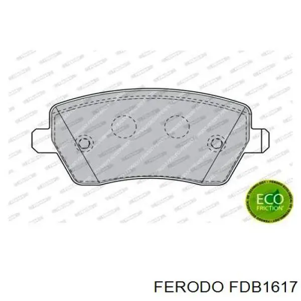 Pastillas de freno delanteras FDB1617 Ferodo