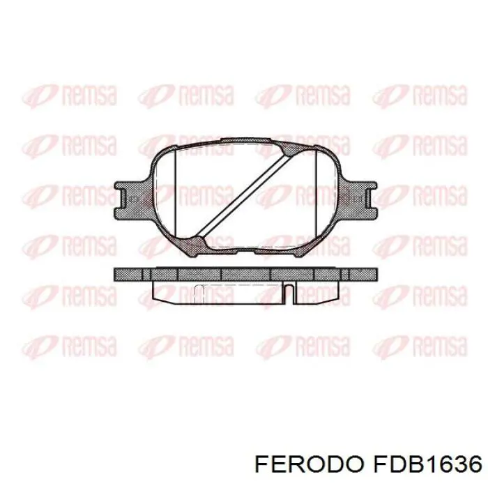Задние тормозные колодки FDB1636 Ferodo