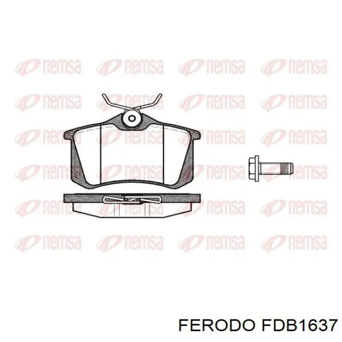 Купить FDB1637 Ferodo Колодки тормозные задние, дисковые