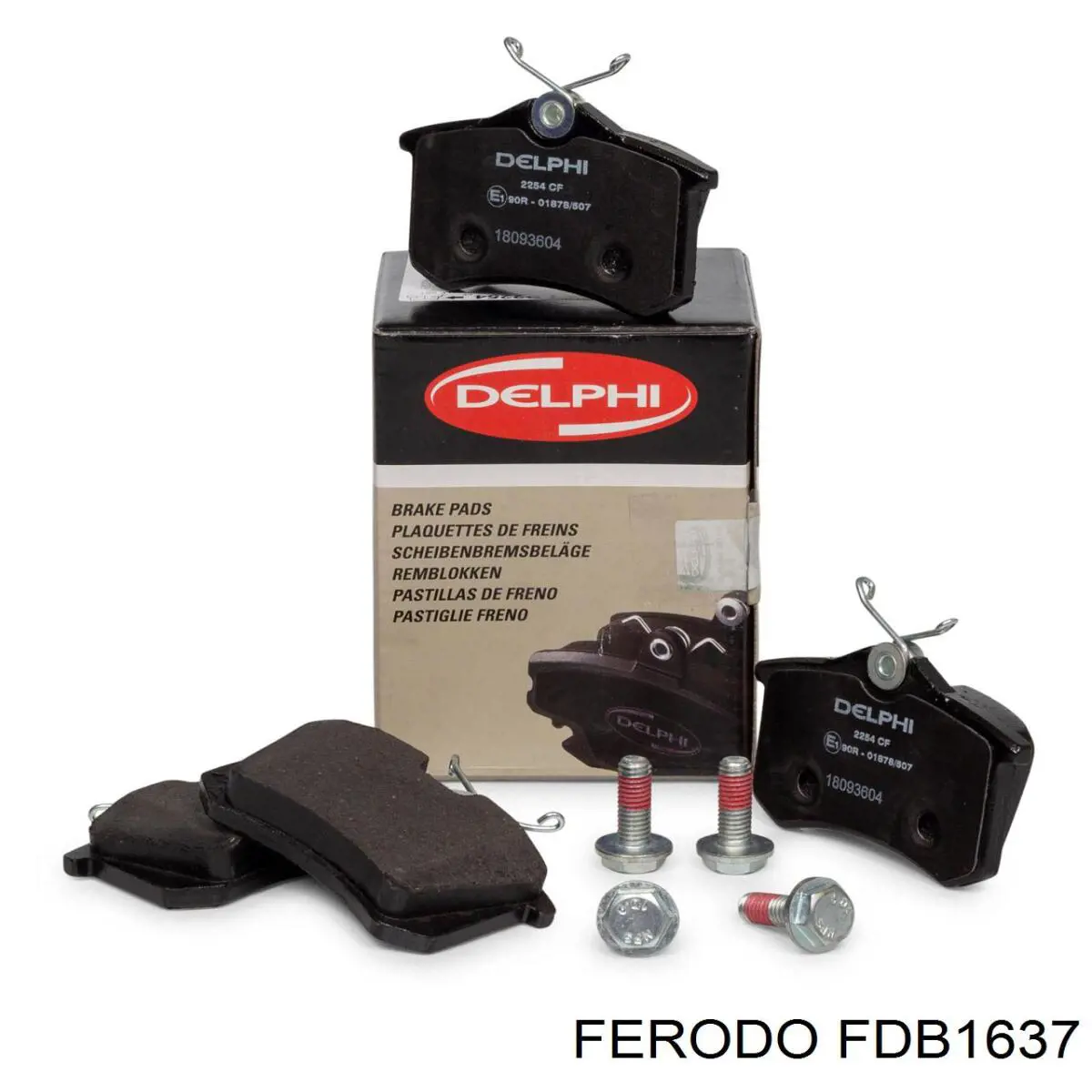 Задние тормозные колодки FDB1637 Ferodo