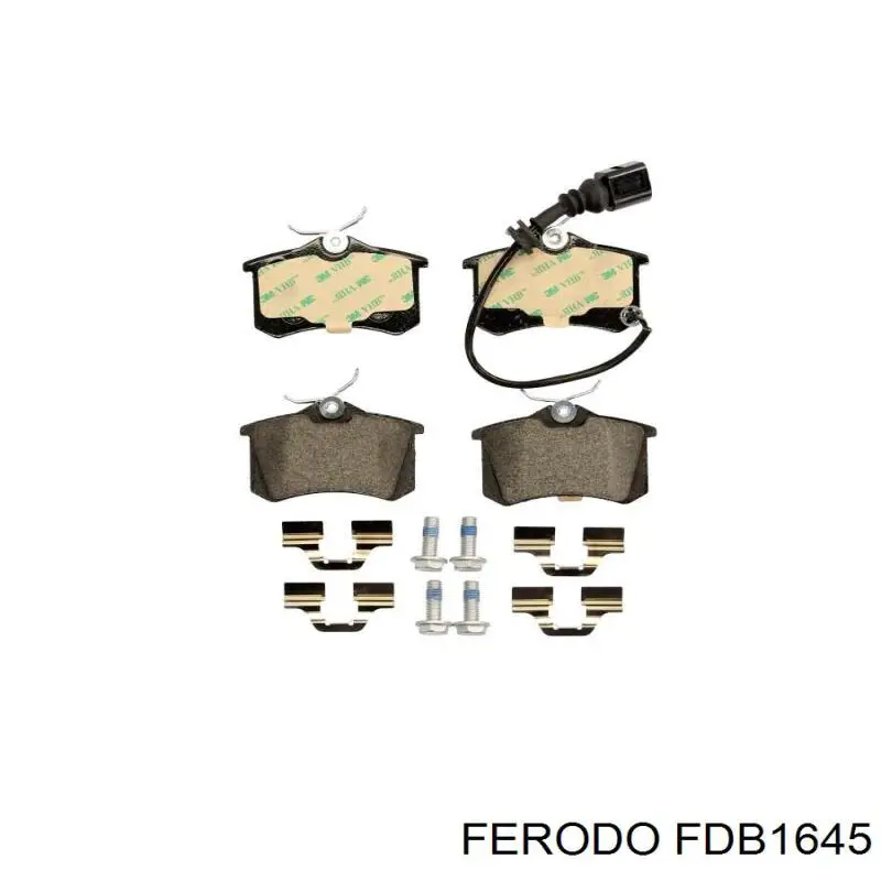 FDB1645 Ferodo колодки тормозные задние дисковые