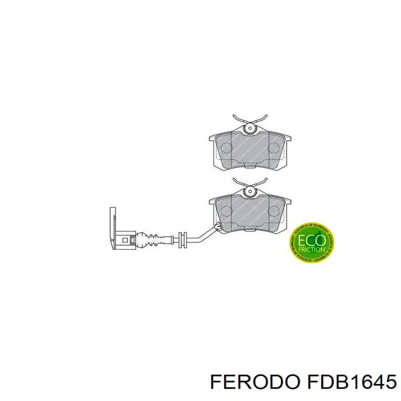 Pastillas de freno traseras FDB1645 Ferodo